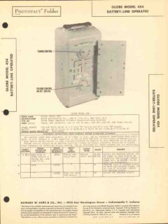 globe model 454 portable am radio receiver sams photofact manual globe model 454 portable am radio receiver sams photofact manual