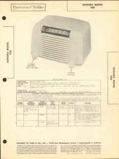 sonora model 100 5 tube am radio receiver sams photofact manual sonora model 100 5 tube am radio receiver sams photofact manual