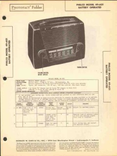 philco model 49-601 4 tube am radio receiver sams photofact manual philco model 49-601 4 tube am radio receiver sams photofact manual