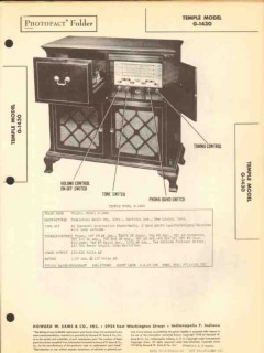 temple model g-1430 2 band am fm sw radio phono sams photofact manual temple model g-1430 2 band am fm sw radio phono sams photofact manual