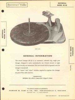 motorola models rc-30 record changer sams photofact manual motorola models rc-30 record changer sams photofact manual