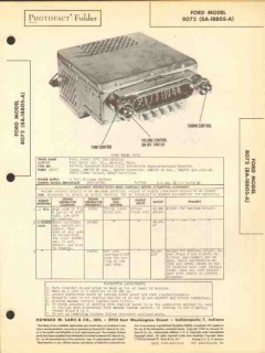 ford model 8072 6 tube am car radio receiver sams photofact manual  ford model 8072 6 tube am car radio receiver sams photofact manual