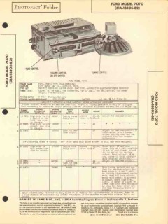 ford model 7070 6 tube am car radio receiver sams photofact manual ford model 7070 6 tube am car radio receiver sams photofact manual