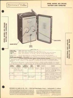 jewel model trixie 801 4 tube am radio receiver sams photofact manual