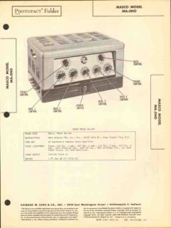 masco model ma-5no 13 tube 4 ch audio amplifier sams photofact manual masco model ma-5no 13 tube 4 ch audio amplifier sams photofact manual