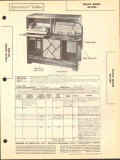 philco model 48-1284 7 tube am sw radio phono sams photofact manual philco model 48-1284 7 tube am sw radio phono sams photofact manual