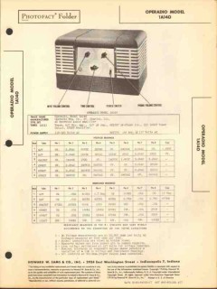 operadio model 1a140 6 tube 2 channel amplifier sams photofact manual operadio model 1a140 6 tube 2 channel amplifier sams photofact manual