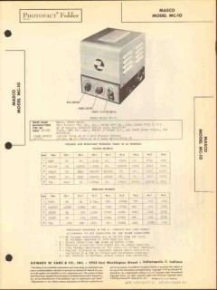masco model mc-10 5 tube 2 ch audio amplifier sams photofact manual masco model mc-10 5 tube 2 ch audio amplifier sams photofact manual