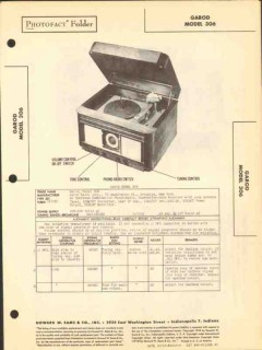 garod model 306 am radio receiver phonograph sams photofact manual garod model 306 am radio receiver phonograph sams photofact manual