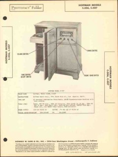 hoffman models c506 c507 am fm radio phonograph sams photofact manual hoffman models c506 c507 am fm radio phonograph sams photofact manual