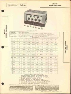 masco model ma-25nr 9 tube 4 ch audio amplifier sams photofact manual masco model ma-25nr 9 tube 4 ch audio amplifier sams photofact manual