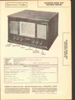 silvertone model 8130 tv television receiver sams photofact manual silvertone model 8130 tv television receiver sams photofact manual