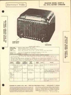 sparton model 4aw17-a 4 tube am radio receiver sams photofact manual