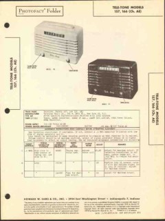 tele-tone models 157 166 am radio receiver sams photofact manual tele-tone models 157 166 am radio receiver sams photofact manual
