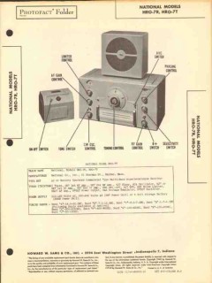 national model hro-7r hro-7t radio receiver sams photofact manual