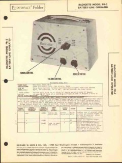 radioette model pr-2 4 tube am radio receiver sams photofact manual