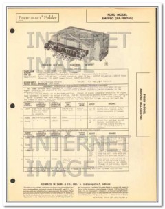 ford model 8mf980 8 tube am car radio receiver sams photofact manual ford model 8mf980 8 tube am car radio receiver sams photofact manual
