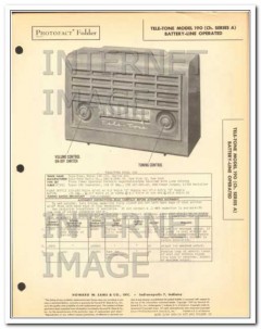 tele-tone model 190 5 tube am radio receiver sams photofact manual tele-tone model 190 5 tube am radio receiver sams photofact manual