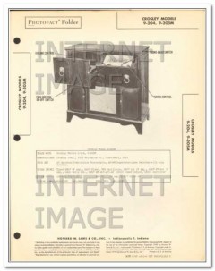 crosley models 9-204 9-205m am fm radio phono sams photofact manual