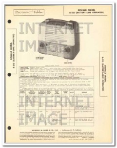 dewald model b-515 4 tube am sw radio receiver sams photofact manual