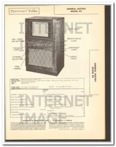 general electric model 811 television receiver sams photofact manual