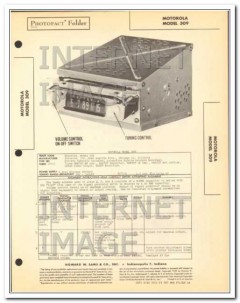 motorola model 309 6 tube am car radio receiver sams photofact manual