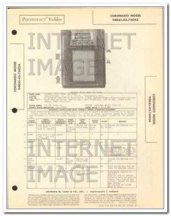 coronado model 94ra1-43-7605a am sw radio phono sams photofact manual