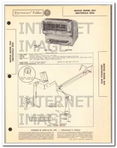 mopar model 804 8 tube am car radio receiver sams photofact manual