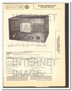 national model tv7 tv7m tv7w television receiver sams photofact manual