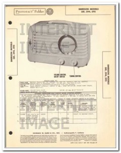 emerson models 581 594 595 5 tube am radio sams photofact manual