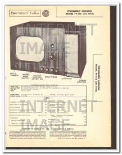 stromberg-carlson model tv-125 television sams photofact manual