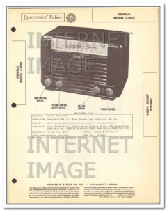 dewald model c-800 8 tube am fm radio receiver sams photofact manual dewald model c-800 8 tube am fm radio receiver sams photofact manual