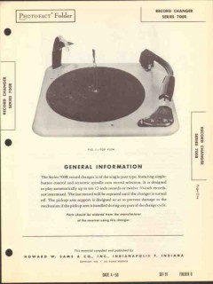 record changer model 700r phonograph player sams photofact manual record changer model 700r phonograph player sams photofact manual