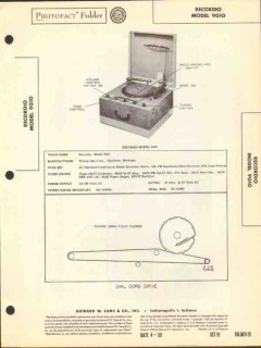 recordio models 9g10 7 tube phono recorder radio sams photofact manual recordio models 9g10 7 tube phono recorder radio sams photofact manual