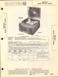 emerson model 635 am radio receiver phonograph sams photofact manual emerson model 635 am radio receiver phonograph sams photofact manual