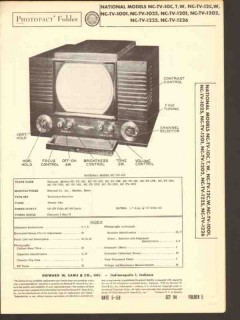 national model nc-tv-10 1000 1200 series tv sams photofact manual