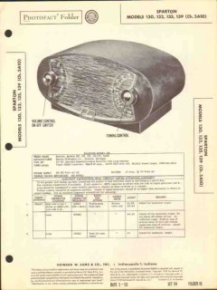 sparton models 130 132 135 139 am radio receiver sams photofact manual