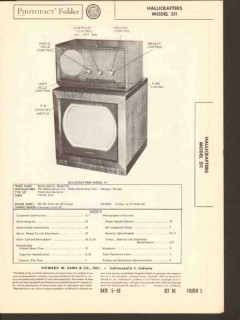 hallicrafters model 511 tv television receiver sams photofact manual hallicrafters model 511 tv television receiver sams photofact manual
