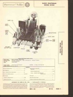radio craftsmen model rc100 television receiver sams photofact manual