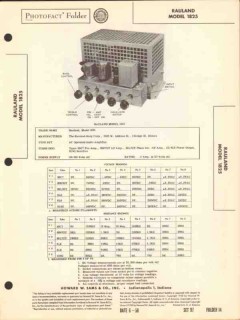 rauland model 1825 6 tube audio amplifier sams photofact manual rauland model 1825 6 tube audio amplifier sams photofact manual