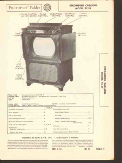 stromberg-carlson model tc-19 tv receiver sams photofact manual