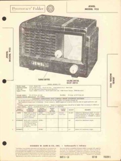 jewel model 955 4 tube am radio receiver sams photofact manual