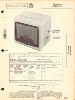motorola model 500 6 tube am car radio receiver sams photofact manual