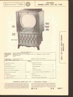 sylvania models 1-090 1-247 television receiver sams photofact manual