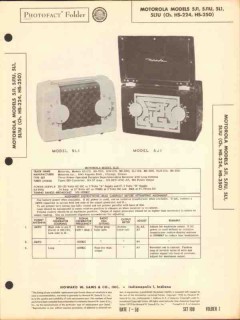 motorola model 5j1 5j1u 5l1 5l1u 4 tube am radio sams photofact manual