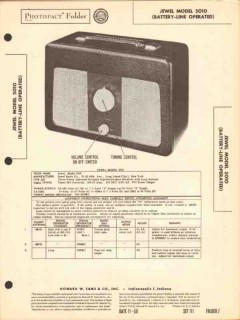 jewel model 5010 4 tube am radio receiver sams photofact manual
