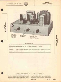 masco model ma-10hf 6 tube audio amplifier sams photofact manual masco model ma-10hf 6 tube audio amplifier sams photofact manual