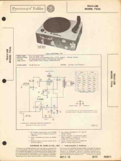 trav-ler model 7036 2 tube phono record player sams photofact manual  trav-ler model 7036 2 tube phono record player sams photofact manual