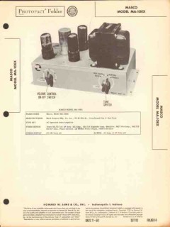 masco model ma-10ex 7 tube audio amplifier sams photofact manual masco model ma-10ex 7 tube audio amplifier sams photofact manual
