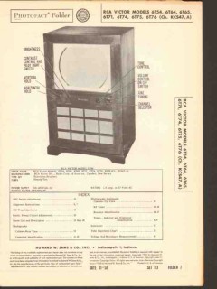 rca victor models 6t54 64 5 71 4 5 6 television sams photofact manual